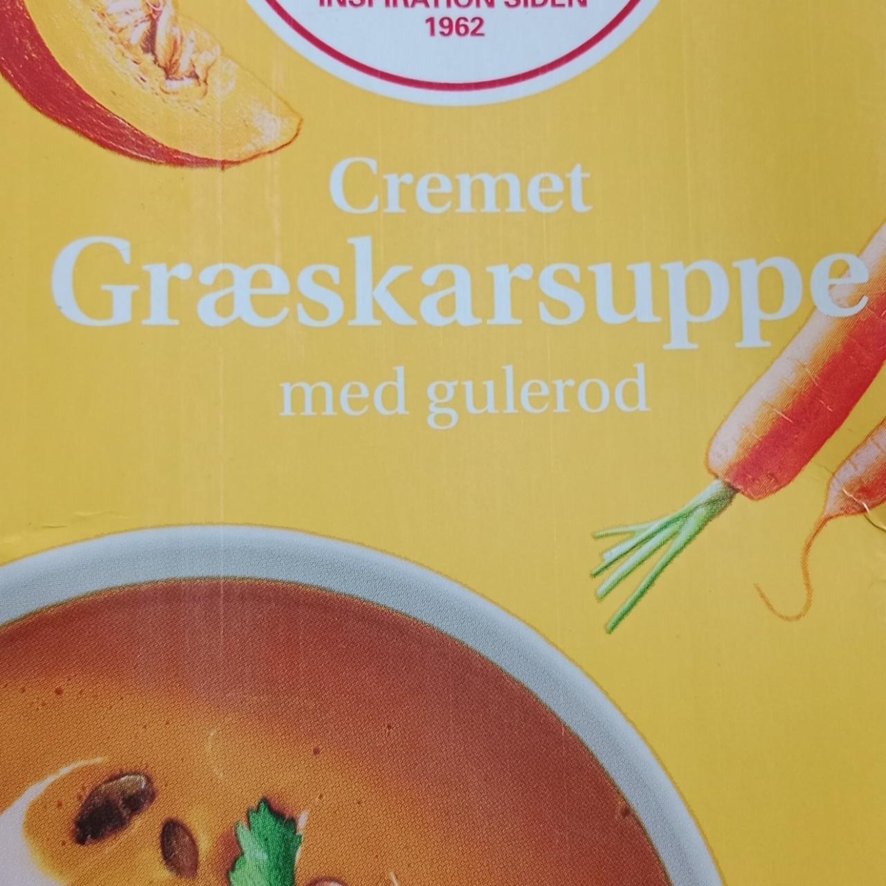 Fotografie - Cremet Græskarsuppe Karolines Køkken