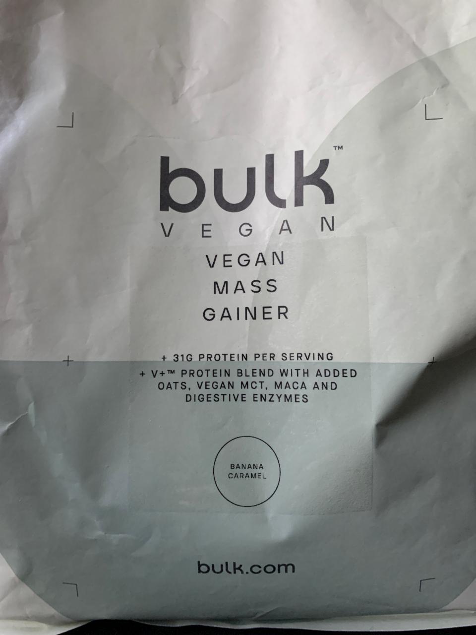 Fotografie - Vegan Mass Gainer Banana Caramel Bulk