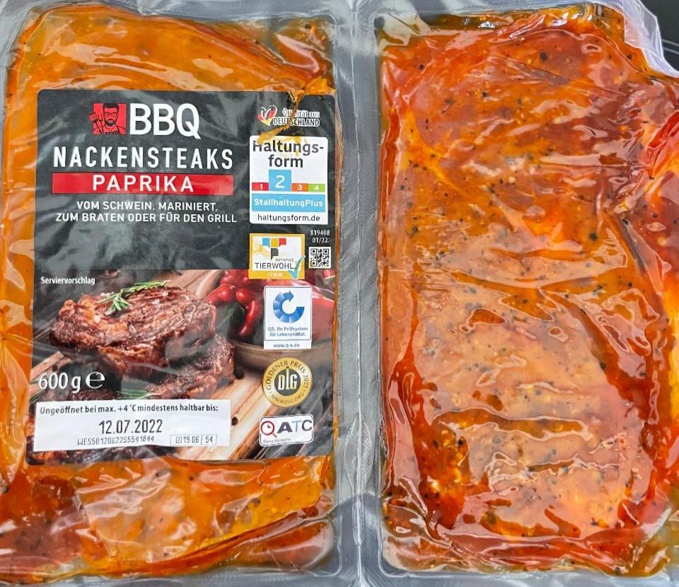 Fotografie - Nackensteaks bbq paprika marinate