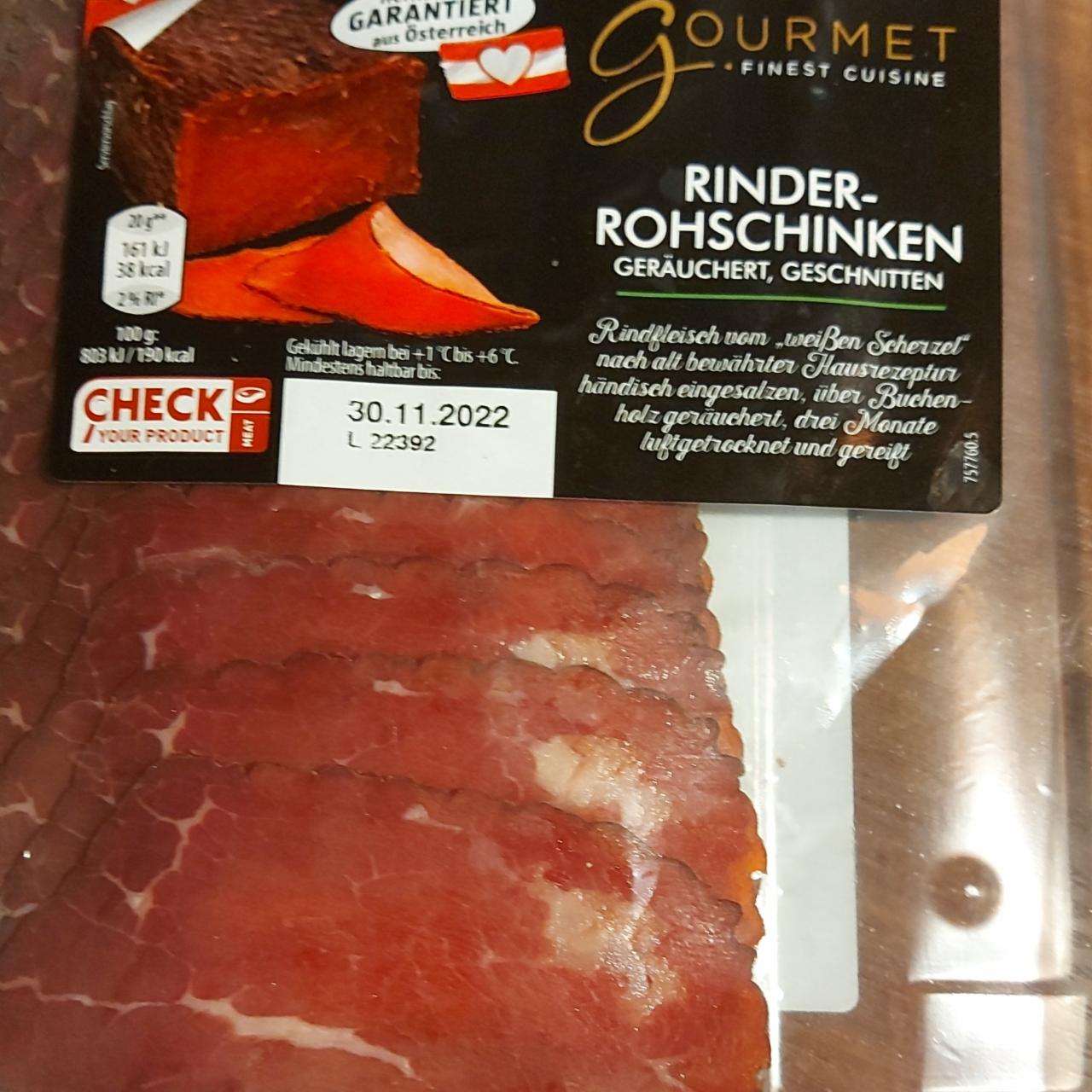 Fotografie - Rinder rohschinken Gourmet