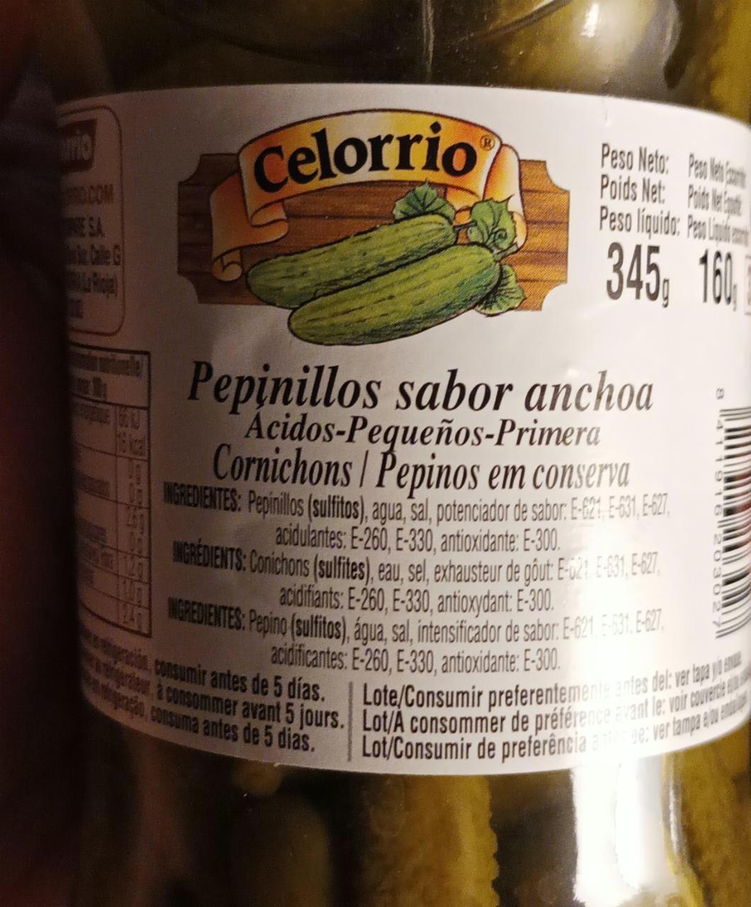 Fotografie - Pepinillos sabor anchoa Celorrio