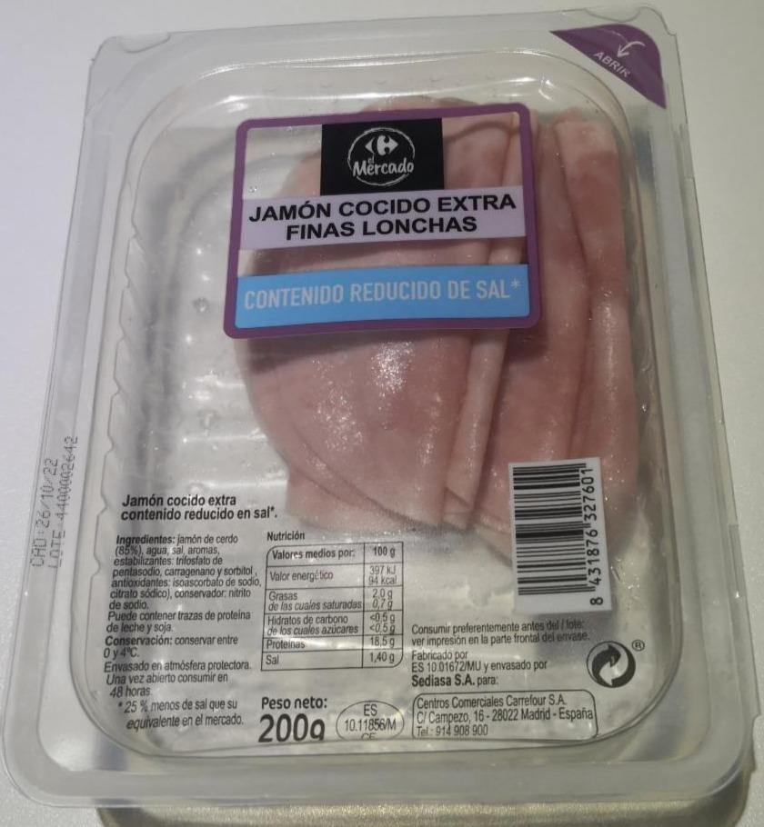 Fotografie - Jamón Cocido Extra Finas Lonchas Carrefour