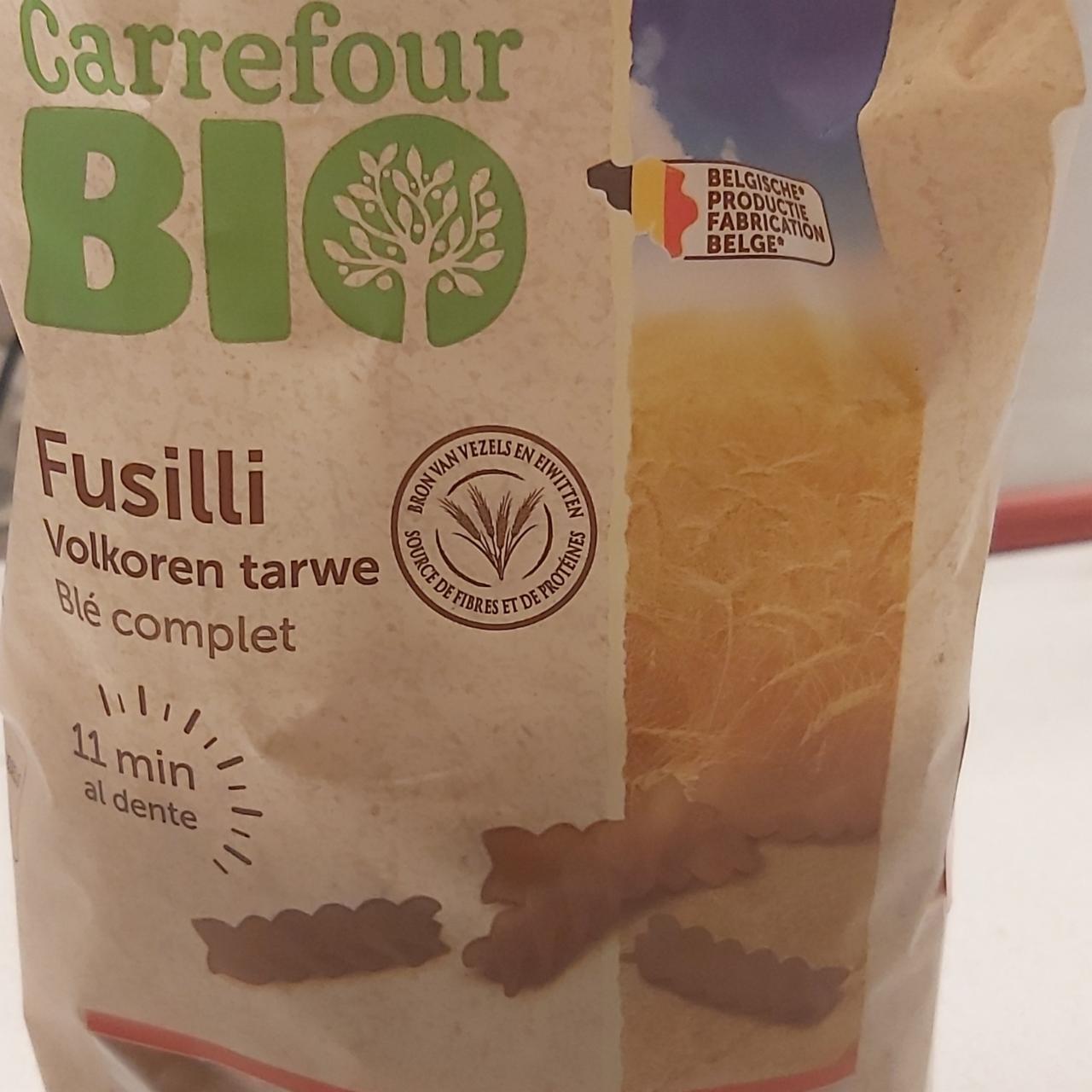 Fotografie - Fusilli Volkoren tarwe Carrefour Bio