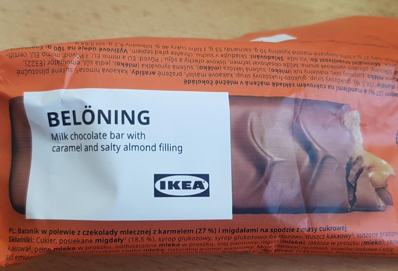 Fotografie - Belöning Milk chocolate bar with caramel and salty almond filling Ikea