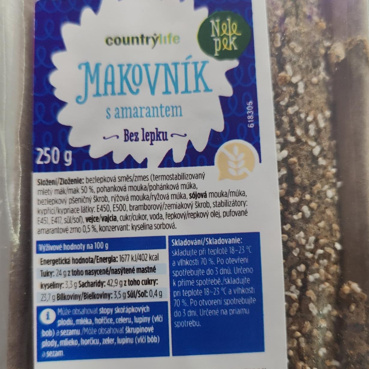 Fotografie - Makovník s amatantem bez lepku Country Life