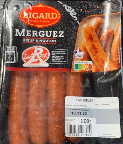 Fotografie - Merguez bœuf et mouton Bigard