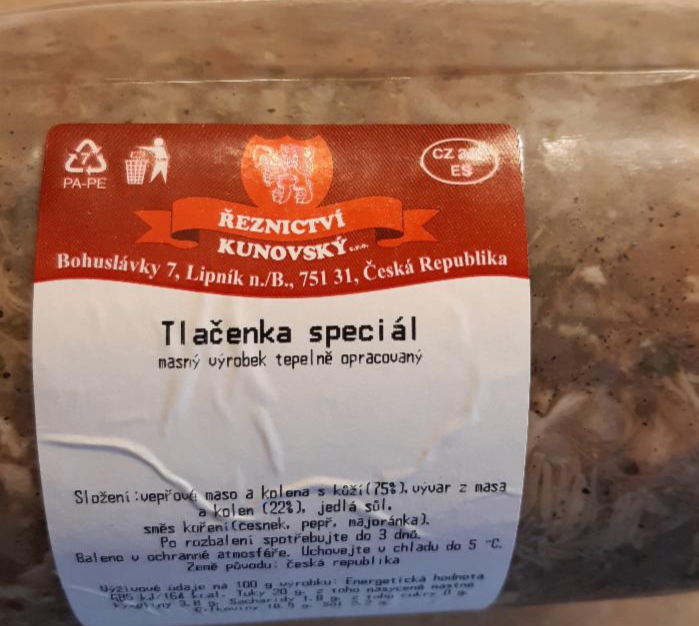 Fotografie - Tlačenka speciál Kunovský