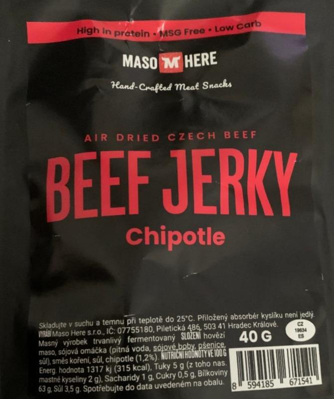 Fotografie - Beef jerky chipotle Maso Here