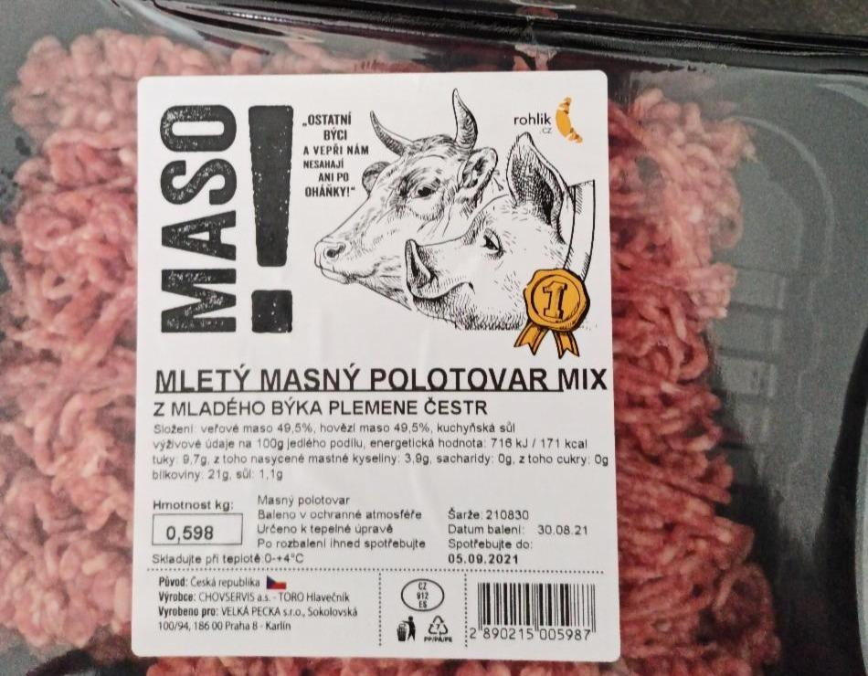 Fotografie - Mletý masný polotovar mix MASO! Rohlik.cz