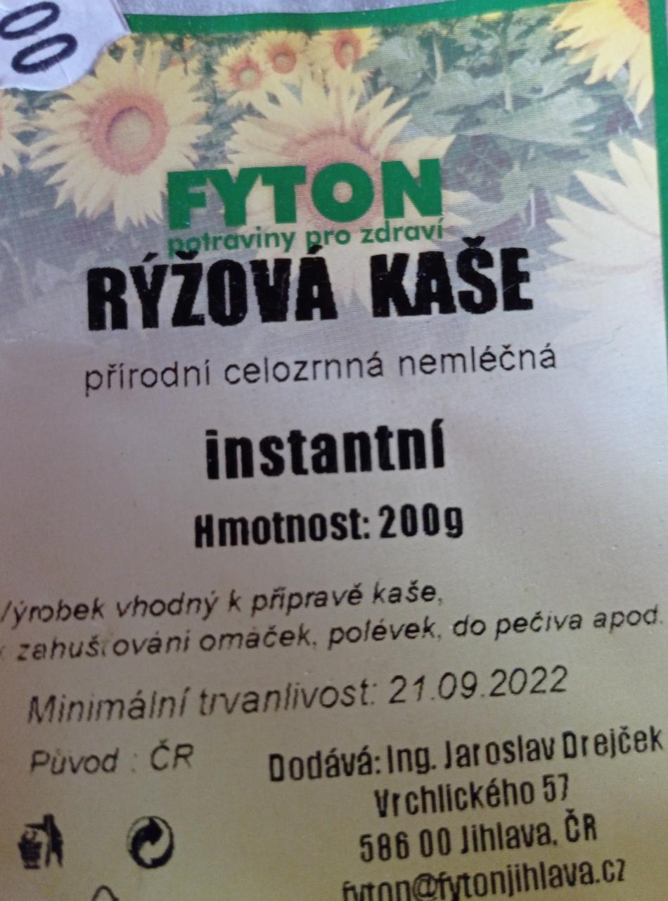 Fotografie - Rýžová kaše instantní Fyton