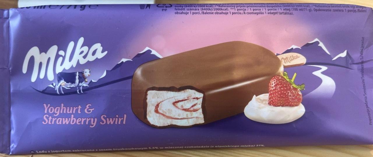 Fotografie - Yoghurt & Strawberry Swirl Milka