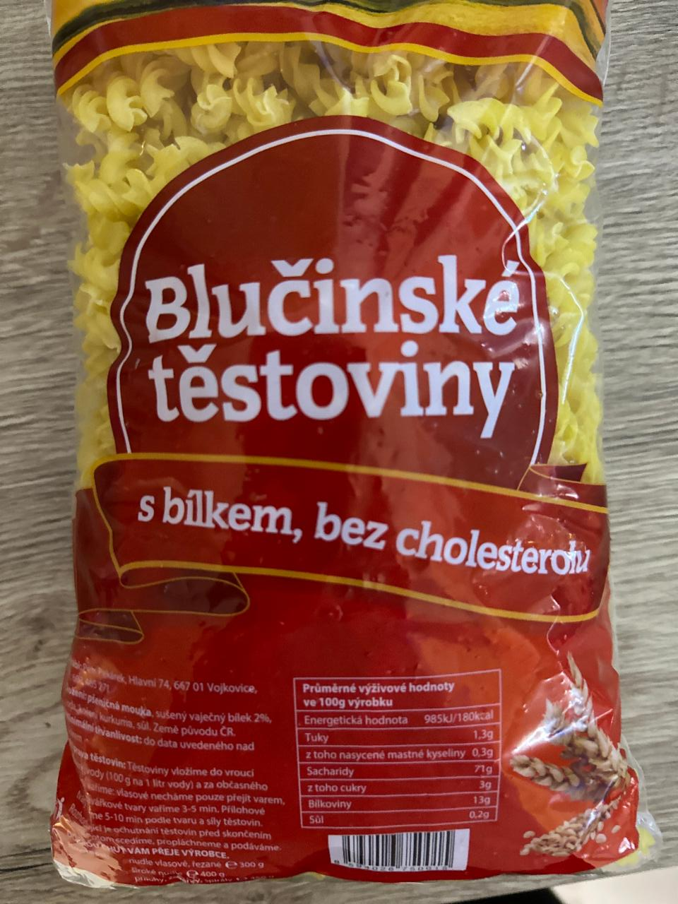 Fotografie - Blučinské těstoviny s bílkem, bez cholesterolu, vřetena