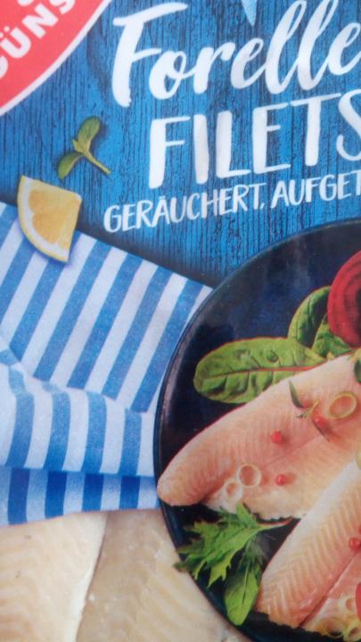 Fotografie - Forellen Filets geräuchert, aufgetaut Gut&Günstig