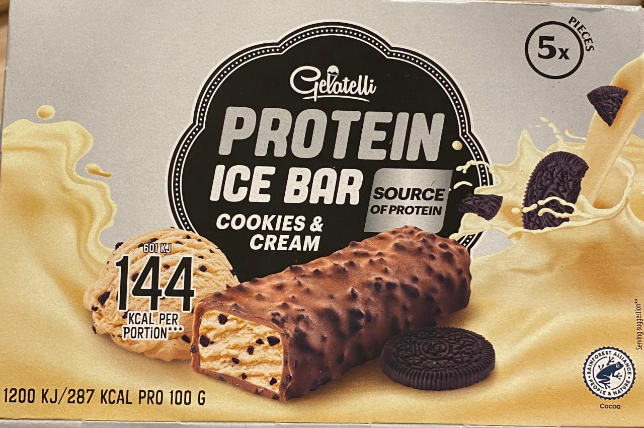 Fotografie - Protein Ice bar Cookies & Cream Gelatelli