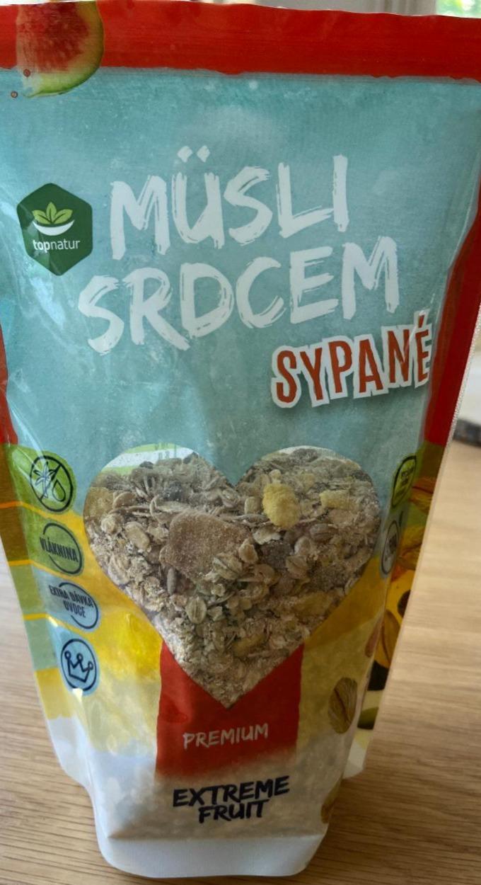 Fotografie - Müsli srdcem sypané premium extreme fruit Topnatur