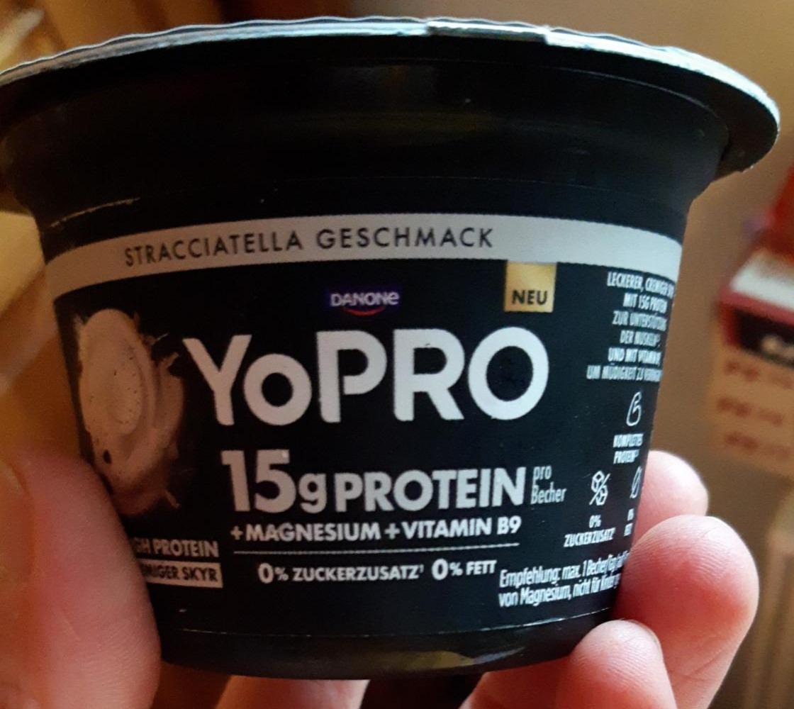 Fotografie - YoPro 15g protein stracciatella geschmack Danone