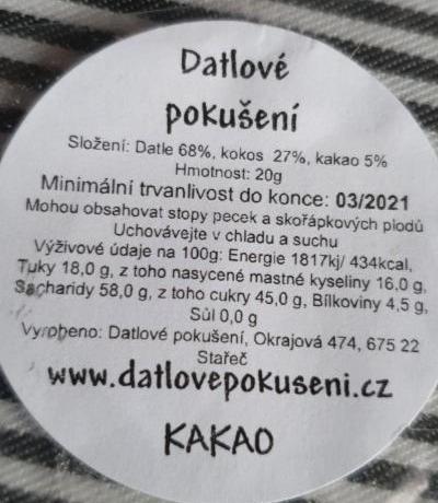 Fotografie - Datlové pokušení lízátko kakao