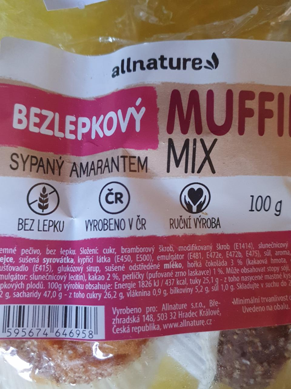 Fotografie - Bezlepkový MUFFIN sypaný amarantem mix allnature