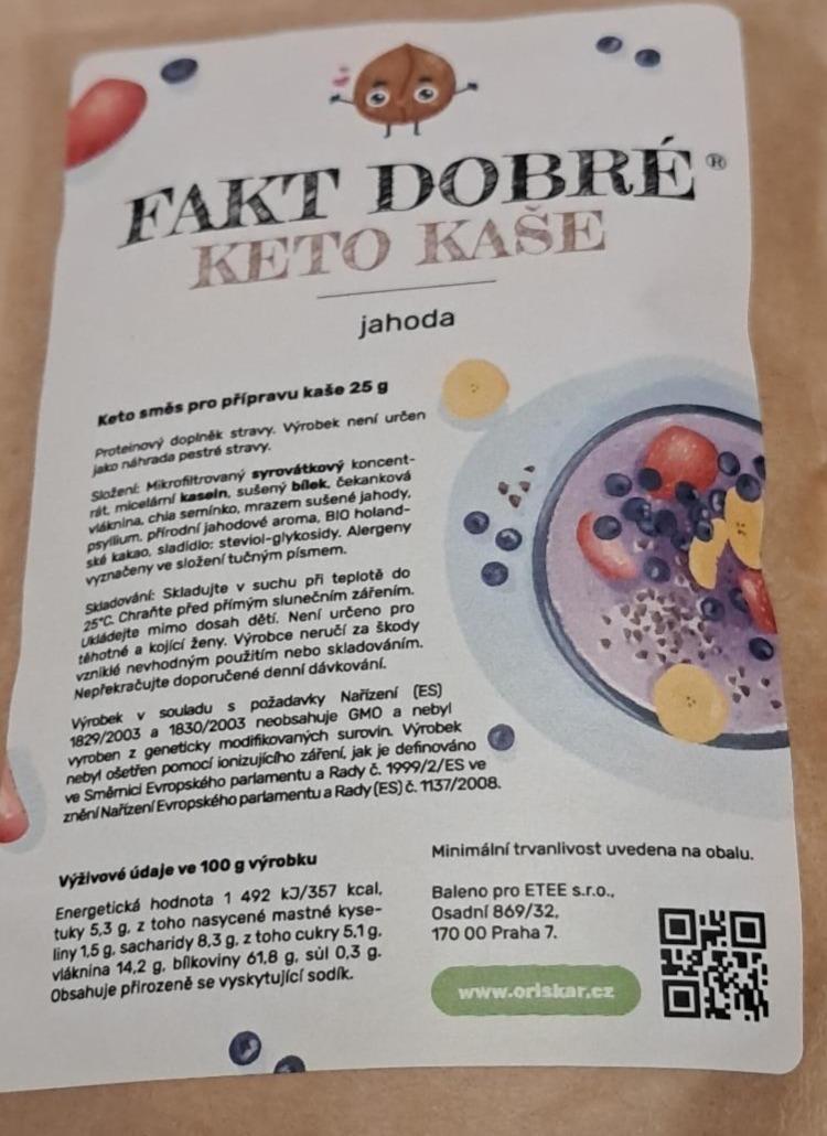 Fotografie - Keto kaše jahoda Fakt dobré