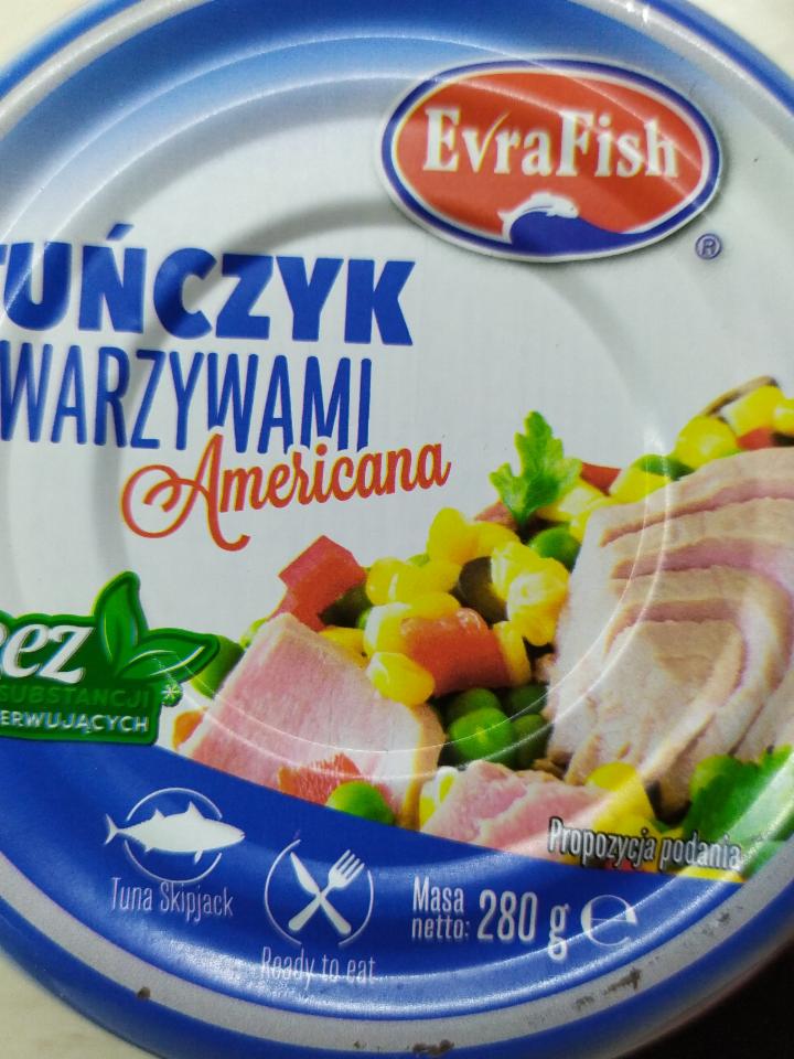 Fotografie - Tuńczyk z warzywami americana EvraFish