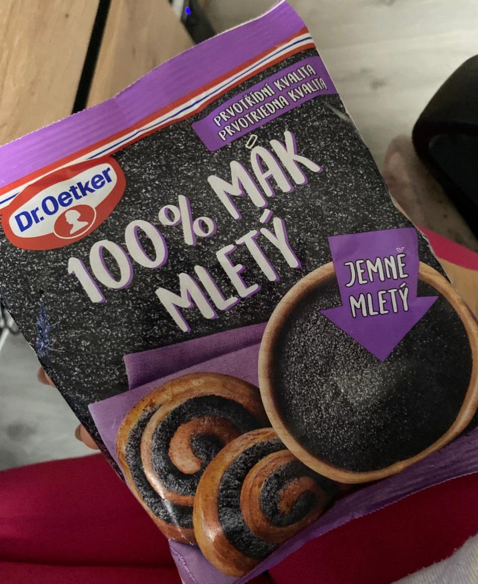 Fotografie - 100% mletý mák jemně mletý Dr.Oetker