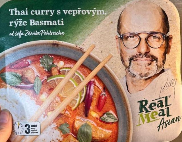 Fotografie - Thai curry s vepřovým, rýže basmati Real Meal