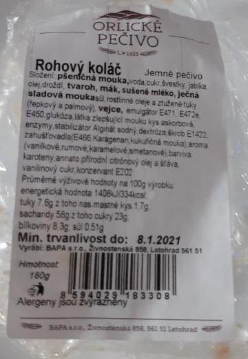 Fotografie - Rohový koláč Orlické pečivo