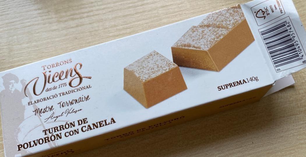 Fotografie - Turrón de polvorón con canela Torrons Vieens