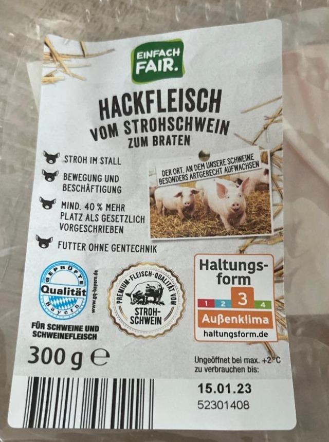 Fotografie - Hackfleisch vom strohschwein zum braten Einfach Fair