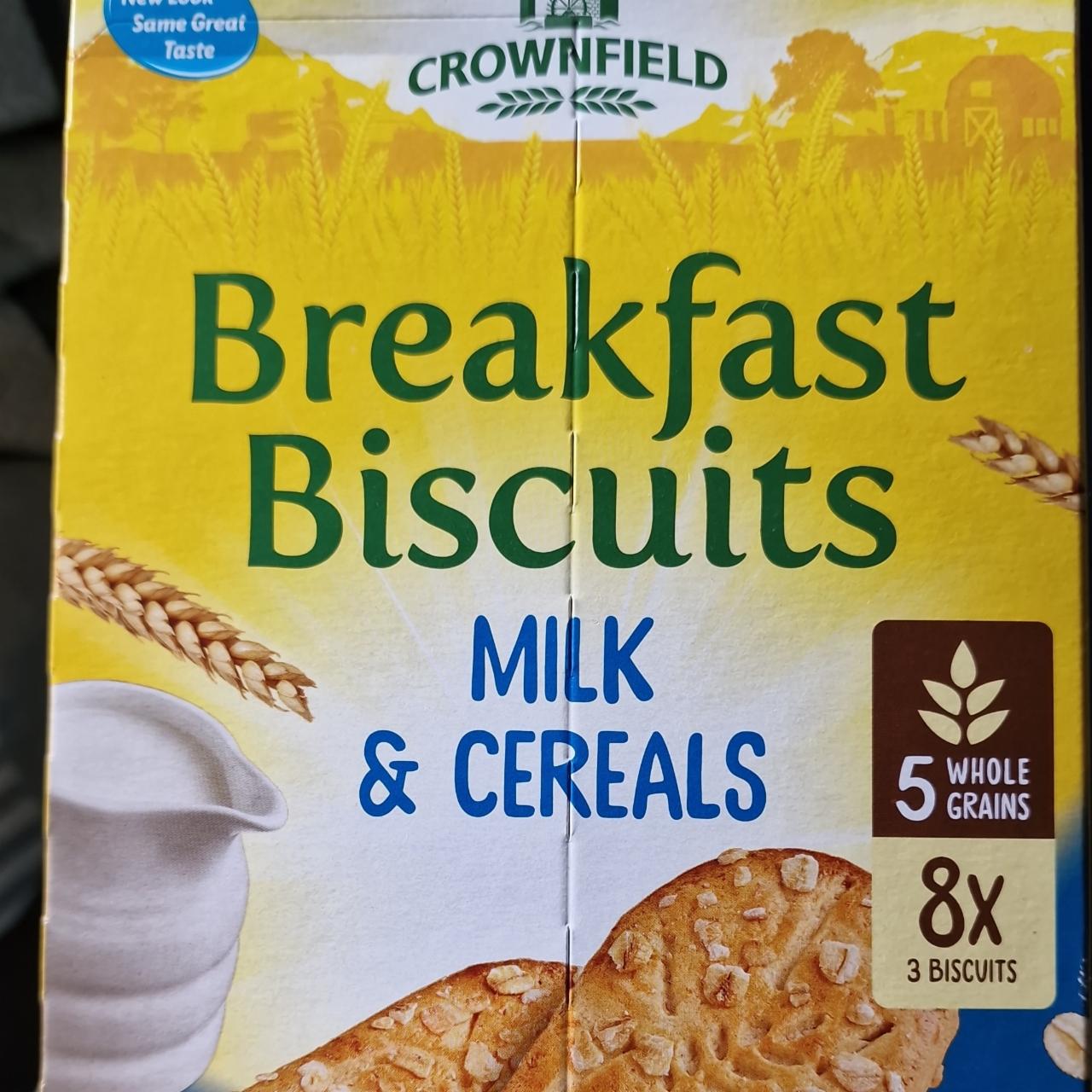 Fotografie - Breakfast biscuits milk & cereals Crownfield