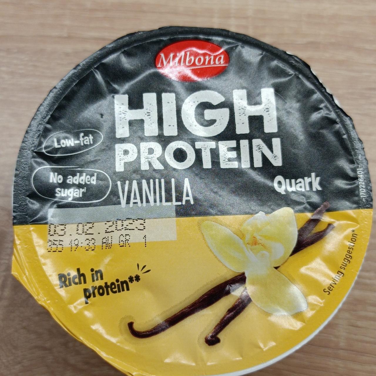 Fotografie - High protein quark vanilla Milbona