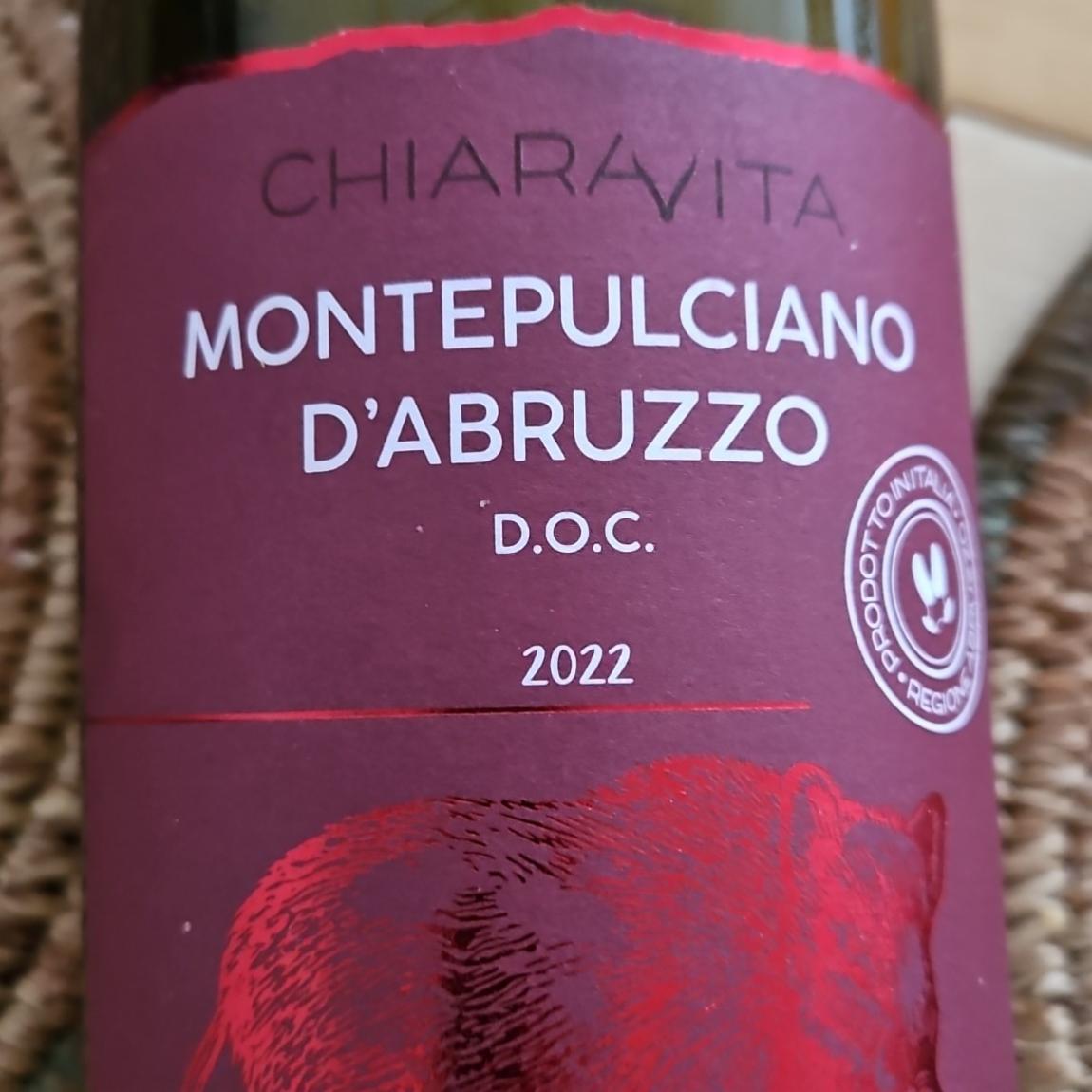 Fotografie - Montepulciano d'Abruzzo D.O.C. 2022 Chiaravita