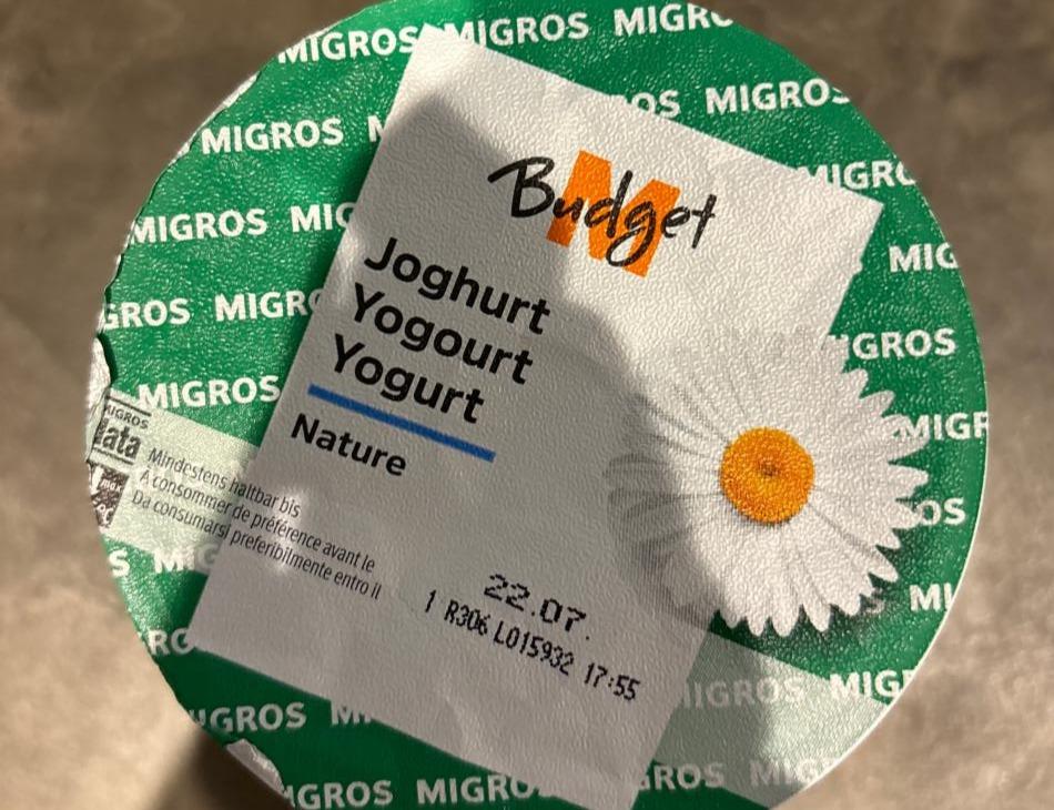 Fotografie - Nature jogurt Budget Migros