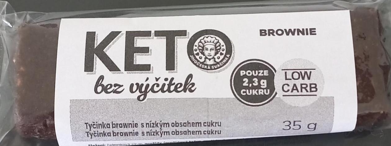 Fotografie - Keto bez výčitek tyčinka brownie s nízkým obsahem cukru Jihočeská svačinka