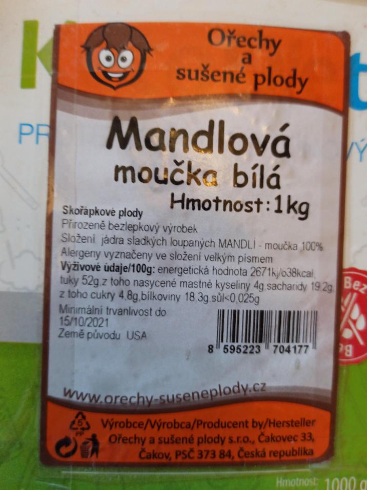 Fotografie - Mandlová moučka bílá