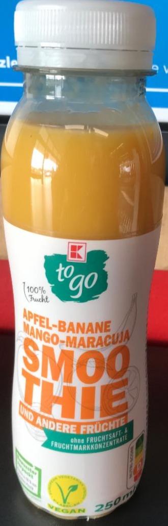 Fotografie - Apfel-Banane-Mango-Maracuja Smoothie K-to go