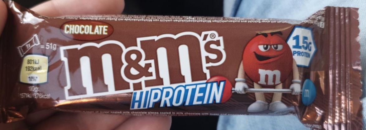 Fotografie - Hiprotein bar chocolate M&M's