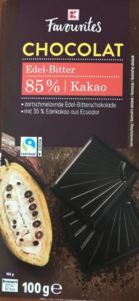 Fotografie - Chocolat Edel-Bitter 85% kakao K-Favourites