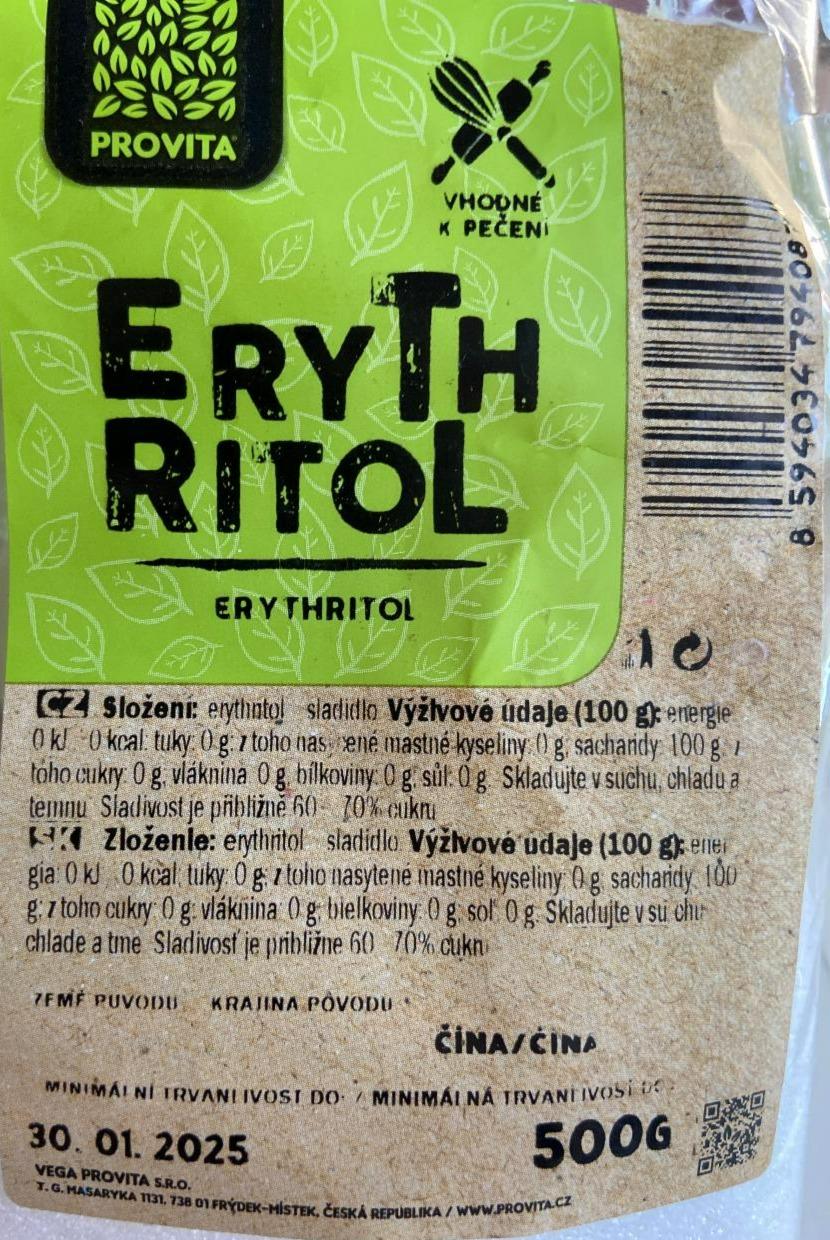 Fotografie - Erythritol Provita