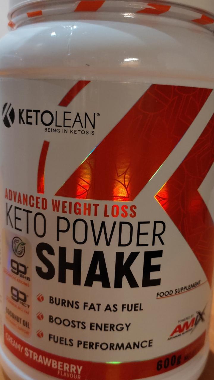 Fotografie - KetoLean Keto Powder Shake Creamy Strawberry Amix