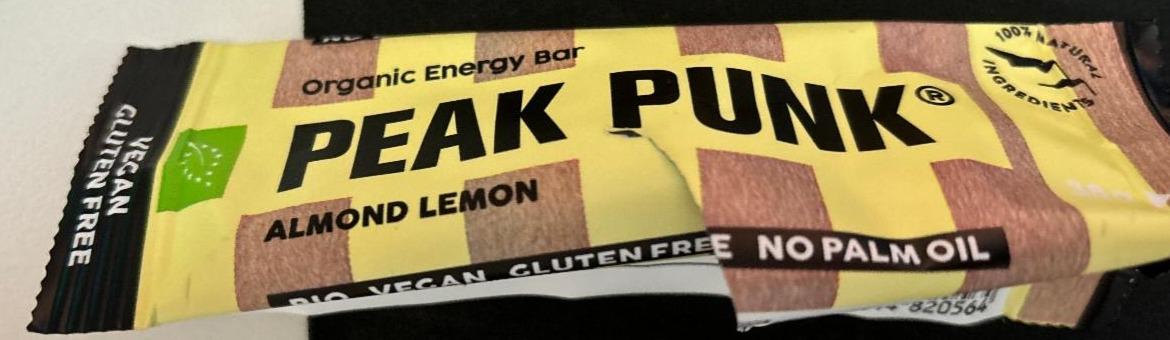 Fotografie - Organic energy bar almond lemon Peak Punk