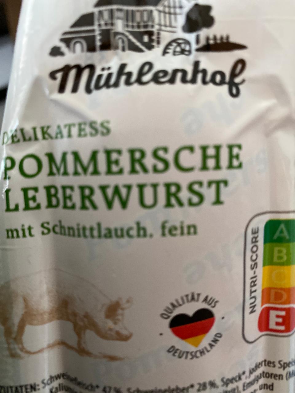 Fotografie - Delikatess pommersche leberwurst mit schnittlauch Mühlenhof