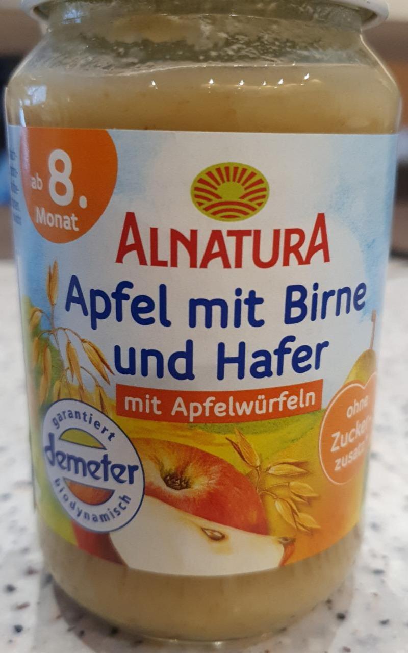 Fotografie - Apfel mit Birne und Hafer Alnatura