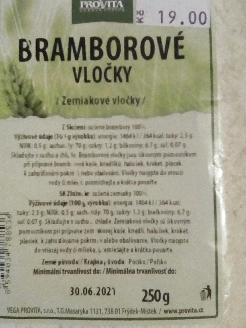 Fotografie - Bio Bramborové vločky Provita