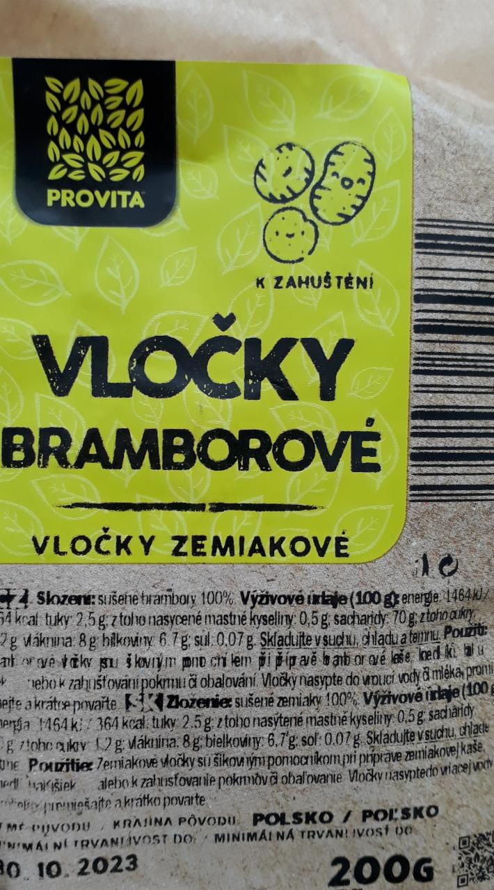 Fotografie - Bio Bramborové vločky Provita