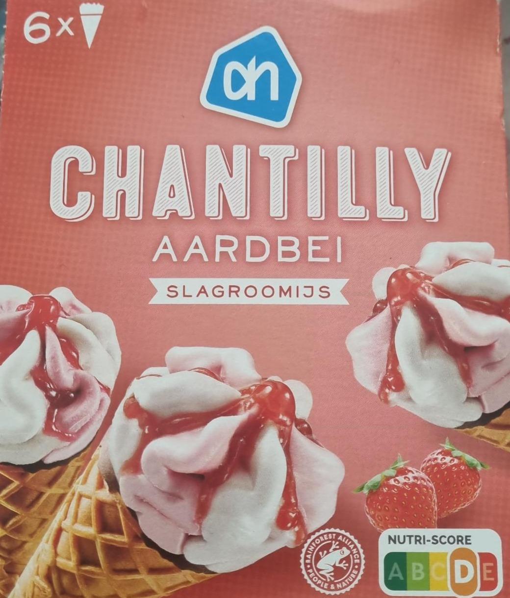 Fotografie - Chantilly aardbei slagroomijs AH