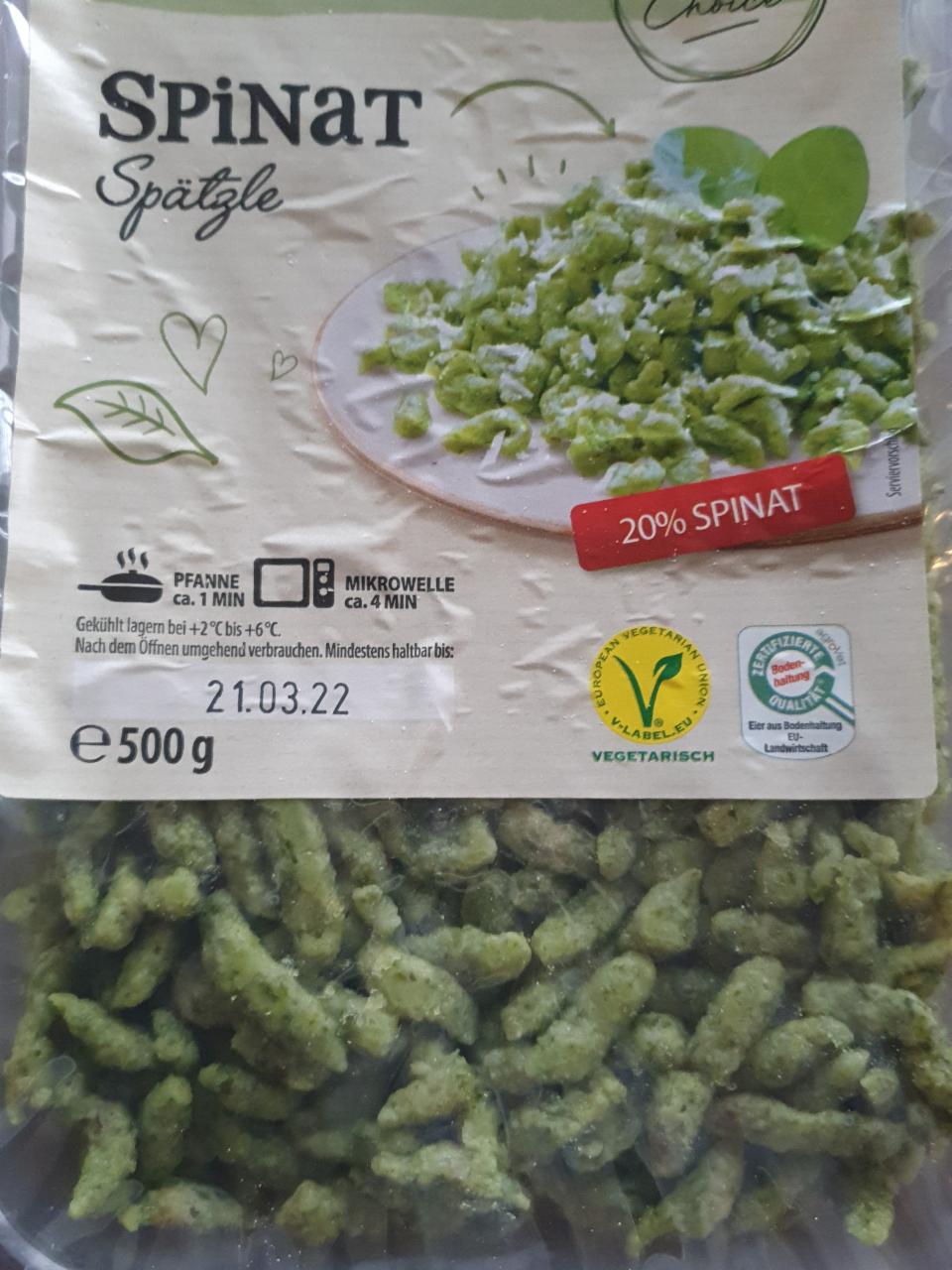 Fotografie - Spinat Spätzle Good Choice