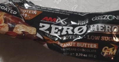 Fotografie - Zero hero 31% protein bar peanut butter Amix