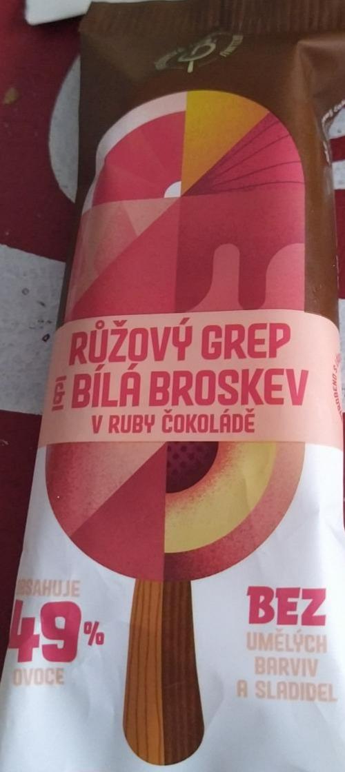 Fotografie - Růžový grep & bílá broskev v ruby čokoládě Pinko