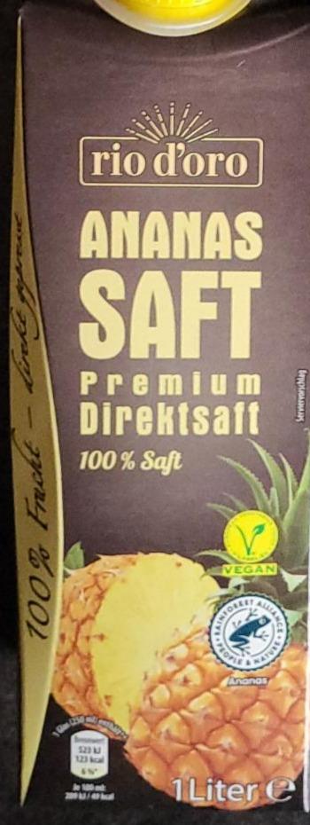 Fotografie - Ananas Saft premium Direktsaft 100% Saft Rio d'oro